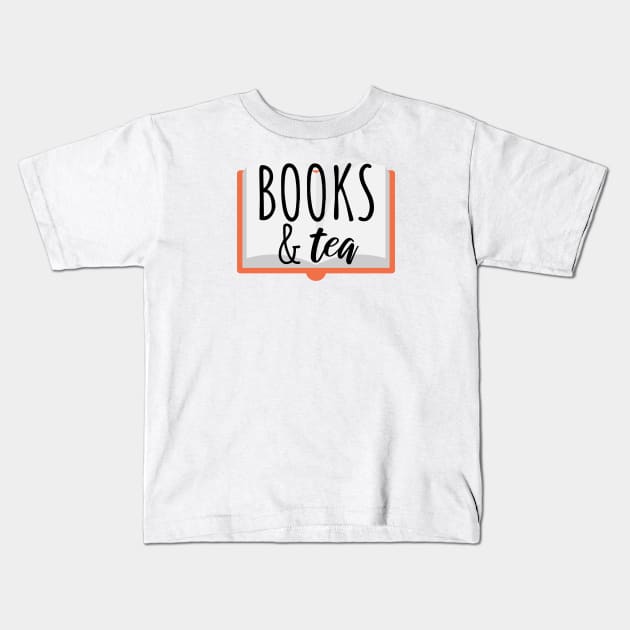 Bookworm books and tea Kids T-Shirt by maxcode